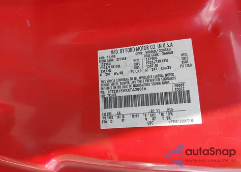 1999 Ford Ranger Xl/Xlt from USA, damaged, VIN 1FTZR15VXXTA28016